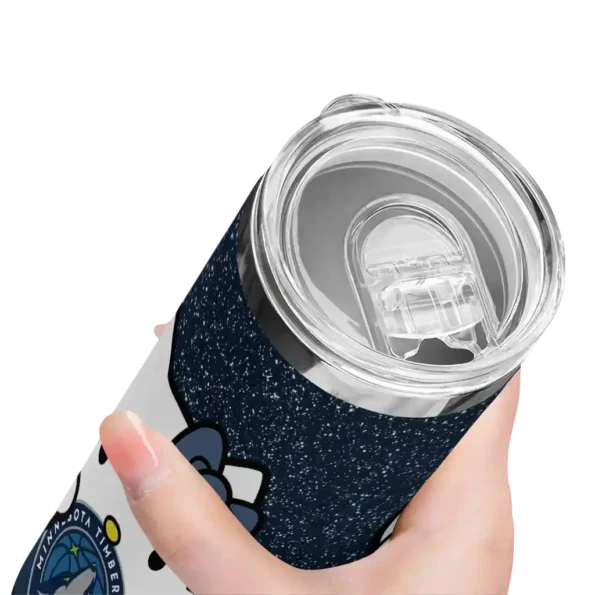 personalized minnesota timberwolves hello kitty midnight blue black skinny tumbler high quality.webp