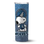 personalized minnesota timberwolves snoopy attitude midnight blue skinny tumbler best selling.webp