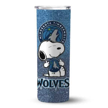 personalized minnesota timberwolves snoopy attitude midnight blue skinny tumbler best selling.webp