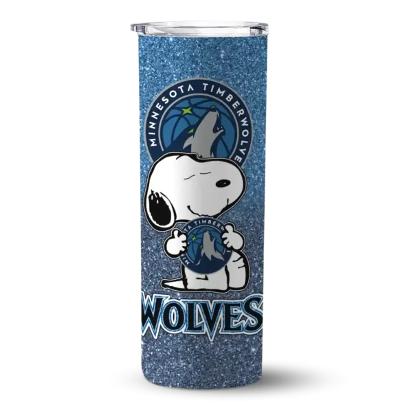 personalized minnesota timberwolves snoopy attitude midnight blue skinny tumbler best selling.webp