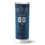 personalized minnesota timberwolves stacked diamond midnight blue skinny tumbler best selling.webp