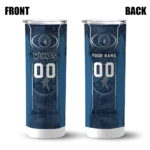 personalized minnesota timberwolves stacked diamond midnight blue skinny tumbler best selling 1.webp