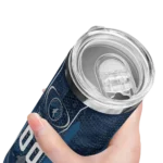 personalized minnesota timberwolves stacked diamond midnight blue skinny tumbler best selling 1.webp