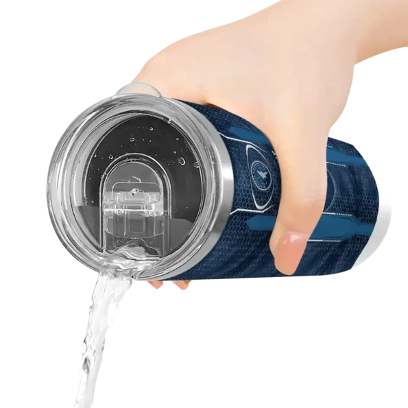 personalized minnesota timberwolves stacked diamond midnight blue skinny tumbler latest model.webp