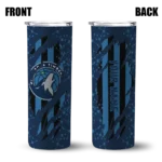 personalized minnesota timberwolves star pop midnight blue black skinny tumbler best selling 1.webp
