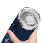 personalized minnesota timberwolves star pop midnight blue black skinny tumbler best selling 1.webp