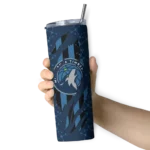 personalized minnesota timberwolves star pop midnight blue black skinny tumbler best selling 1.webp