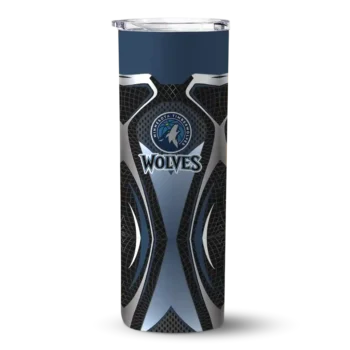 personalized minnesota timberwolves superman emblem midnight blue black skinny tumbler best selling.webp