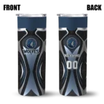 personalized minnesota timberwolves superman emblem midnight blue black skinny tumbler best selling 1.webp