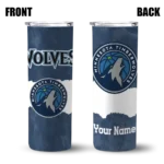 personalized minnesota timberwolves torn band midnight blue white skinny tumbler best selling 1.webp