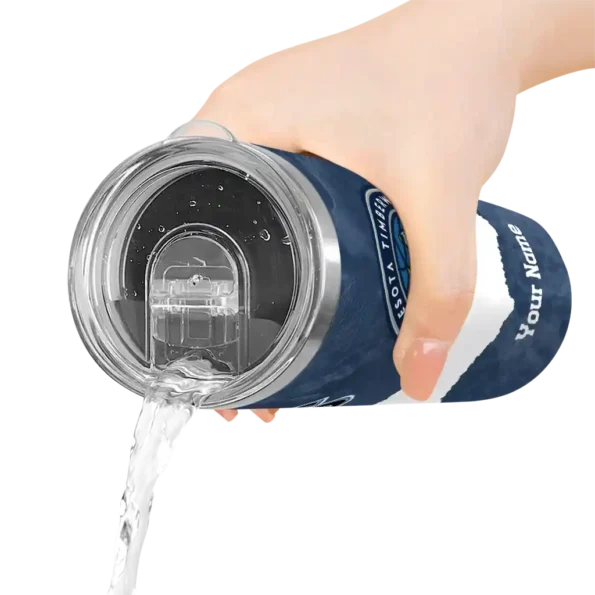 personalized minnesota timberwolves torn band midnight blue white skinny tumbler latest model.webp