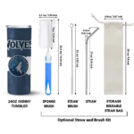 personalized minnesota timberwolves torn band midnight blue white skinny tumbler best selling 1.webp