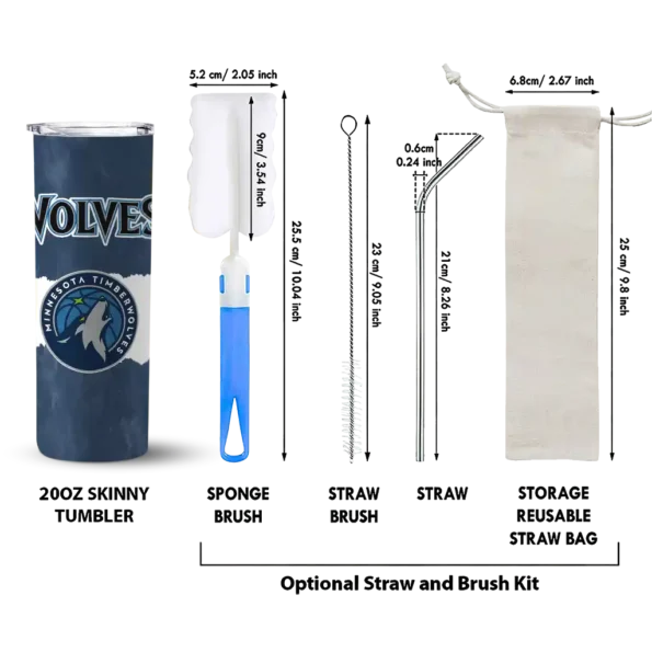 personalized minnesota timberwolves torn band midnight blue white skinny tumbler new arrival.webp