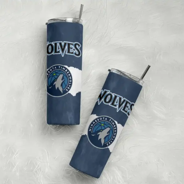 personalized minnesota timberwolves torn band midnight blue white skinny tumbler top rated.webp