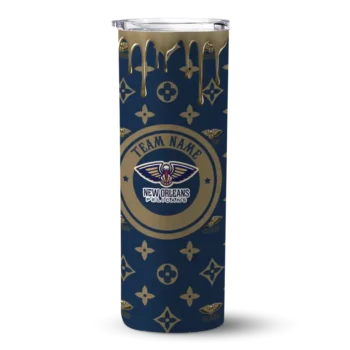 personalized new orleans pelicans camo streak navy skinny tumbler best selling 1.webp