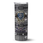 personalized new orleans pelicans chevron v navy gray skinny tumbler best selling 1.webp