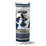 personalized new orleans pelicans snoopy dog navy white skinny tumbler best selling 1.webp