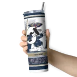 personalized new orleans pelicans snoopy dog navy white skinny tumbler best selling 1.webp
