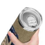 personalized new orleans pelicans sparkle lips navy skinny tumbler best selling 1.webp