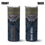 personalized new orleans pelicans spiral burst print navy skinny tumbler best selling 1.webp