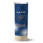 personalized new orleans pelicans starburst tiles navy skinny tumbler best selling 1.webp