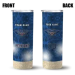 personalized new orleans pelicans starburst tiles navy skinny tumbler best selling 1.webp
