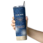 personalized new orleans pelicans starburst tiles navy skinny tumbler best selling 1.webp