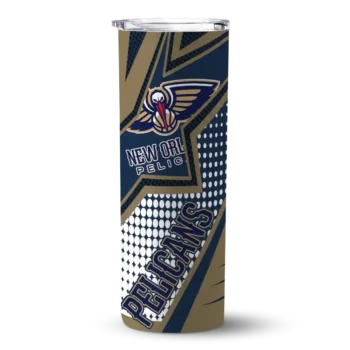 personalized new orleans pelicans web stripes navy white skinny tumbler best selling 1.webp