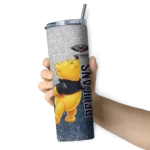 personalized new orleans pelicans winnie the pooh navy gray skinny tumbler best selling 1.webp