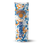personalized new york knicks claw marks blue white skinny tumbler best selling 1.webp