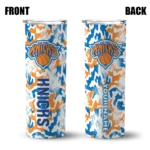 personalized new york knicks claw marks blue white skinny tumbler best selling 1.webp
