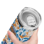 personalized new york knicks claw marks blue white skinny tumbler best selling 1.webp