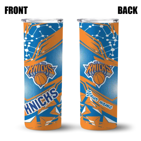 personalized new york knicks helmet clash blue skinny tumbler fashion forward.webp