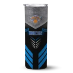 personalized new york knicks hexagon honeycomb blue black skinny tumbler best selling 1.webp