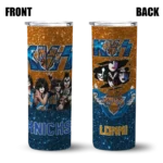 personalized new york knicks kiss band orange skinny tumbler best selling 1.webp