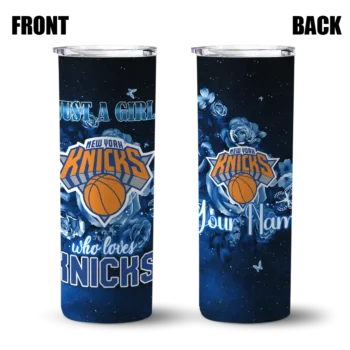 personalized new york knicks rose romance blue black skinny tumbler fashion forward.webp
