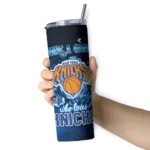 personalized new york knicks rose romance blue black skinny tumbler best selling 1.webp