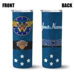 personalized new york knicks star cluster blue skinny tumbler best selling 1.webp