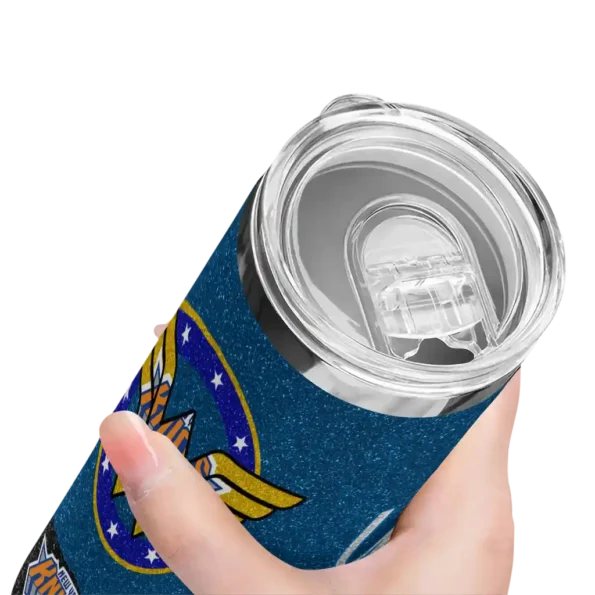 personalized new york knicks star cluster blue skinny tumbler high quality.webp