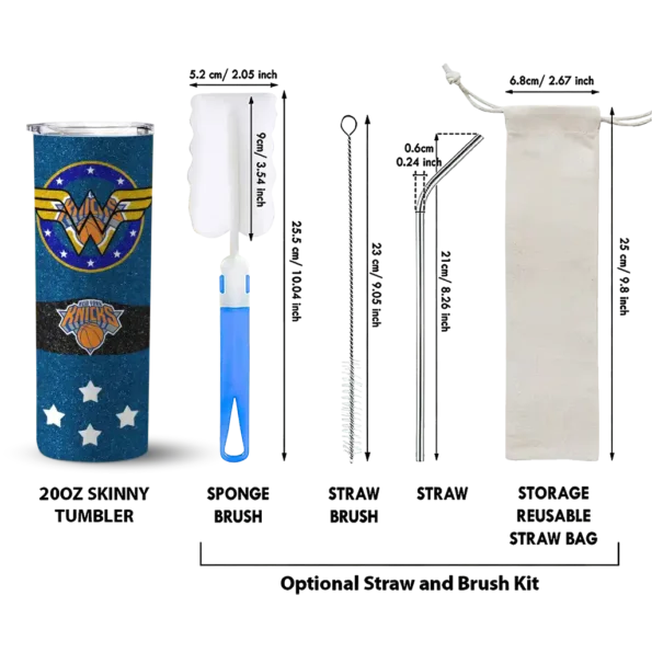 personalized new york knicks star cluster blue skinny tumbler new arrival.webp