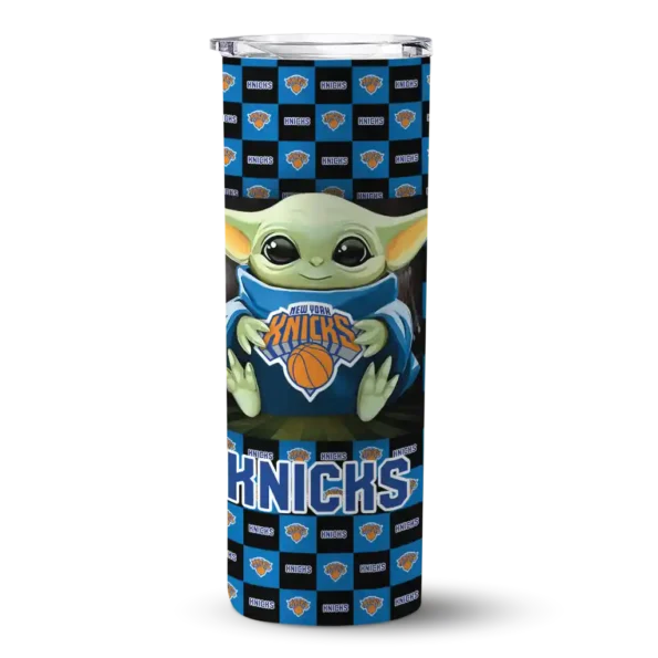 personalized new york knicks yoda cozy blue black skinny tumbler best selling 1.webp