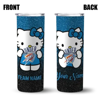 personalized oklahoma city thunder hello kitty blue black skinny tumbler fashion forward.webp
