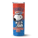 personalized oklahoma city thunder snoopy attitude blue skinny tumbler best selling 1.webp