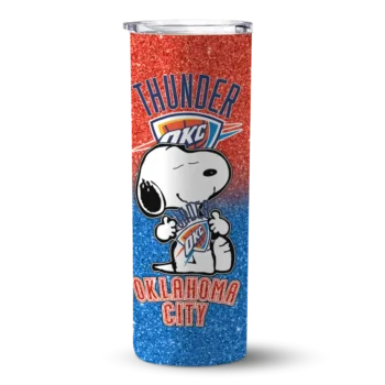personalized oklahoma city thunder snoopy attitude blue skinny tumbler best selling 1.webp
