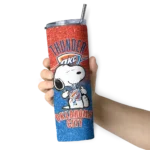 personalized oklahoma city thunder snoopy attitude blue skinny tumbler best selling 1.webp