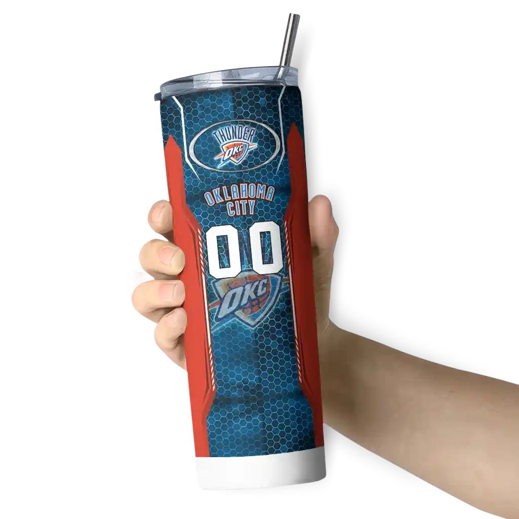 personalized oklahoma city thunder stacked diamond blue skinny tumbler premium grade.webp personalized oklahoma city thunder stacked diamond blue skinny tumbler premium grade.webp