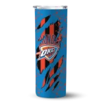 personalized oklahoma city thunder star pop blue black skinny tumbler best selling 1.webp