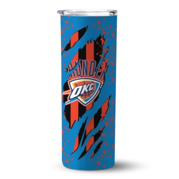 personalized oklahoma city thunder star pop blue black skinny tumbler best selling 1.webp