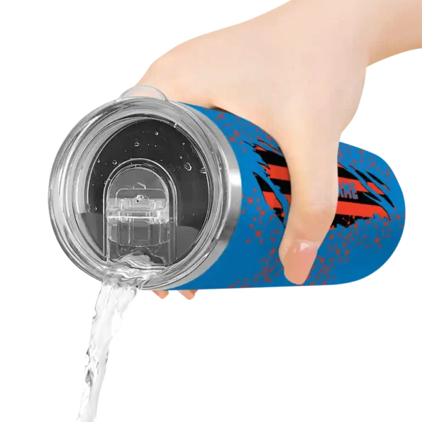 personalized oklahoma city thunder star pop blue black skinny tumbler latest model.webp