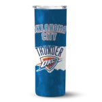personalized oklahoma city thunder torn band blue white skinny tumbler best selling 1.webp